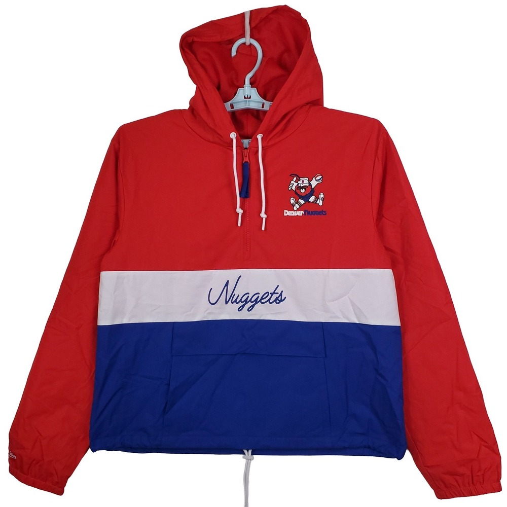 Denver Nuggets Mitchell & Ness NBA Womens Medium Anorak Jacket Script Logo NWT